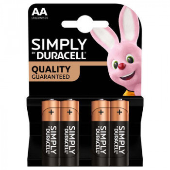 Pack 4 pilas simply Duracell RL06 AA