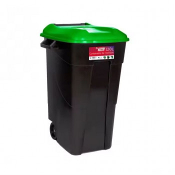 Contenedor de residuos Tayg negro-verde 120L