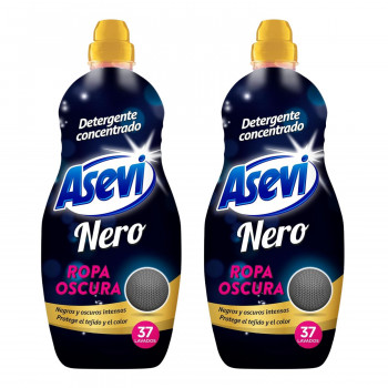 Pack 2- Detergente Asevi Nero Para ropa oscura- 37 dosis...
