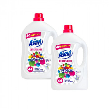 Pack 2- Detergente Asevi Ropa de Color- 40+4 Gratis