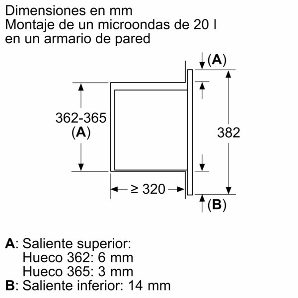 Microondas integrable Balay 3CG5142X3 50x38 Inox