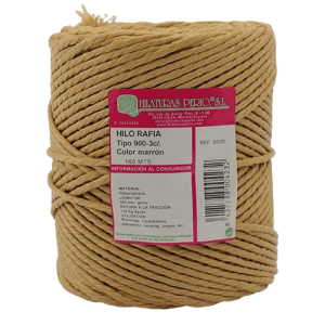Bobina rafia 3c marrón 160m