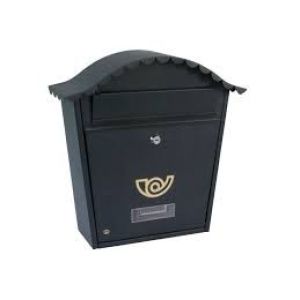 Buzón acero negro mate
