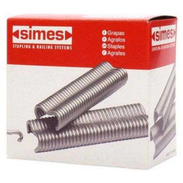 Caja 1000 uds grapa A18 galvanizada encintada Simes