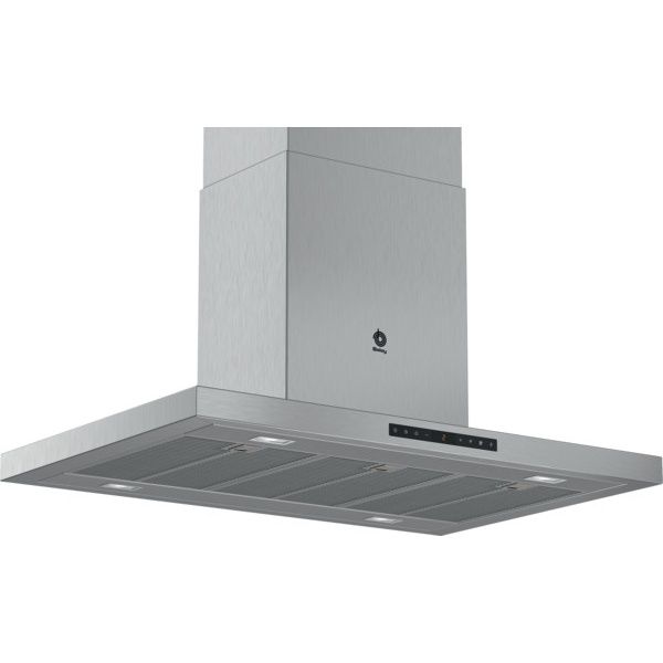 Campana decorativa de isla Balay 3BI998GX, 90 cm, Acero inoxidable