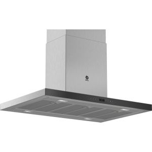 Campana decorativa de isla Balay 3BI998HNC, 90 cm, Negro