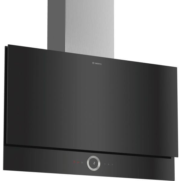 Campana decorativa de pared Bosch DWF97RV60 , 90 cm , Cristal negro
