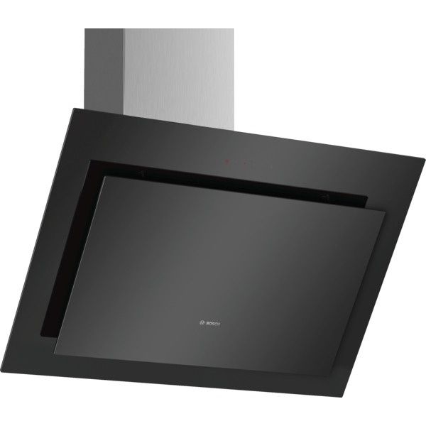 Campana decorativa de pared Bosch DWK87CM60 , 80 cm , Cristal negro