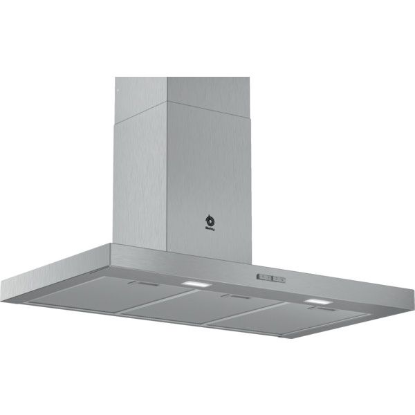 Campana decorativa de pared box Balay 3BC096MX,  90 cm, Acero inoxidable