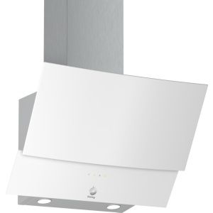 Campana decorativa de pared inclinada Balay 3BC565GB , 60 cm,  Cristal blanco