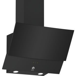 Campana decorativa de pared inclinada Balay 3BC565GN, 60 cm, Cristal negro ( pendiente)