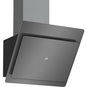 Campana decorativa de pared inclinada Balay 3BC567GG, 60 cm, Cristal gris antracita