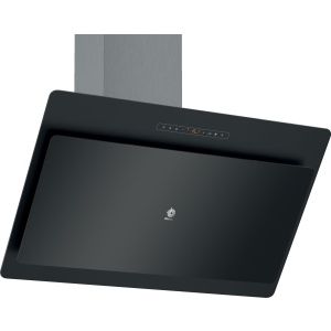 Campana decorativa de pared inclinada Balay 3BC598ANC, 90 cm, Cristal negro