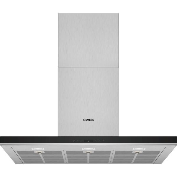 Campana decorativa de pared IQ700 Siemens LC91BUR50 , 90 cm , Acero inoxidable