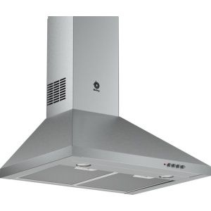 Campana decorativa de pared piramidal Balay 3BC663MX, 60 cm, Acero inoxidable