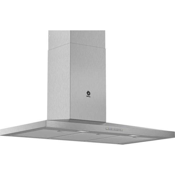 Campana decorativa de pared piramidal Balay 3BC697EX, 90 cm, Acero inoxidable