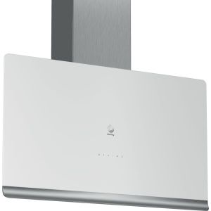 Campana decorativa de pared vertical Balay 3BC497GB, 90 cm, Cristal blanco