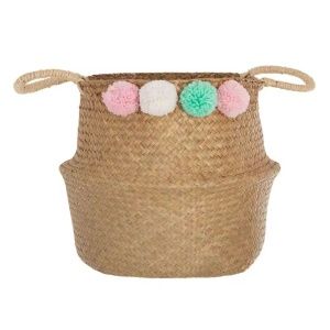 Cesta infantil pongotodo modelo pompones