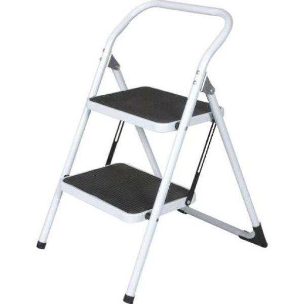 Cody Escalera Doméstica Acero 2 Peldaños | Plegable y Compacta | 150 Kg