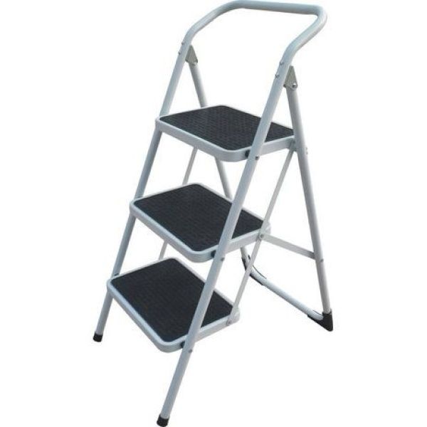 Cody Escalera Doméstica Acero 3 Peldaños Plegable Antideslizante
