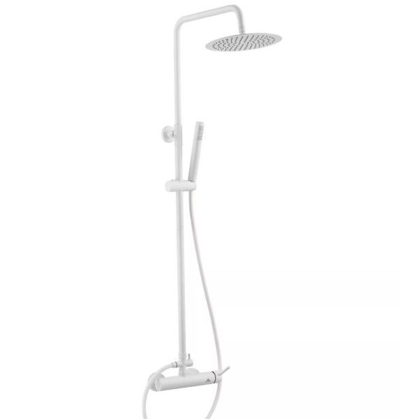 Columna de ducha monomando Aquassent LIKE , Blanco