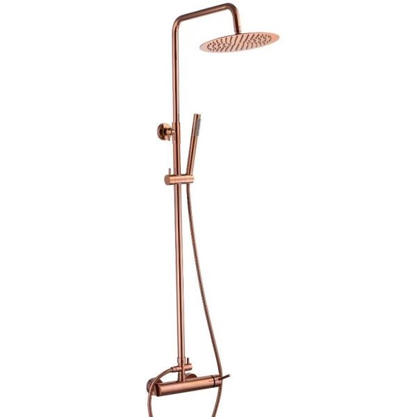 Columna de ducha monomando Aquassent LIKE, Oro rosa
