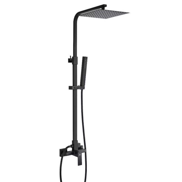 Columna de ducha monomando Aquassent LUXOR , Negro