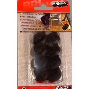 Deslizador fieltro con clavo 20 MM Marrón 8 Unid