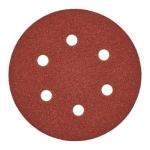 Disco de lija 150mm 6 agujeros 180gr. 5 unds