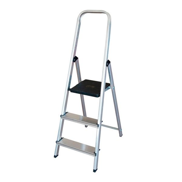Escalera domestica aluminio 3 peldaños EDM