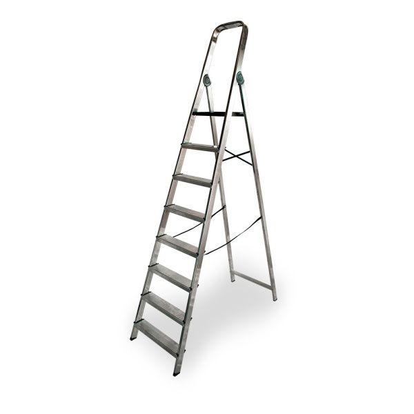 Escalera domestica aluminio 8 peldaños EDM