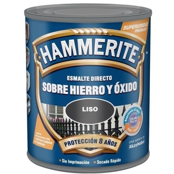 Esmalte metálico liso 5 L Hammerite