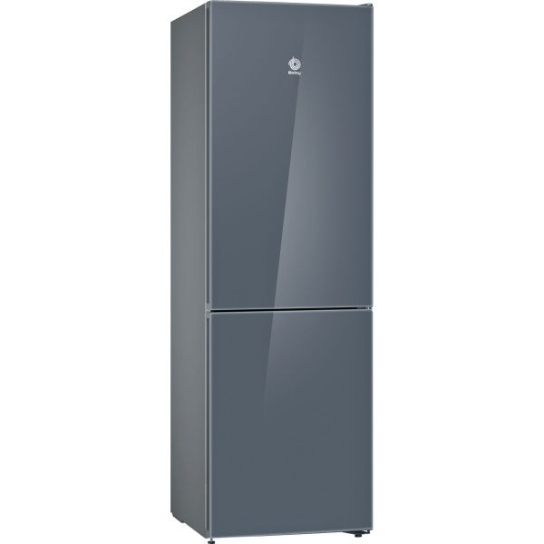 Frigorífico combinado Balay 3KFD565AI , 186 x 60 cm , Cristal gris antracita