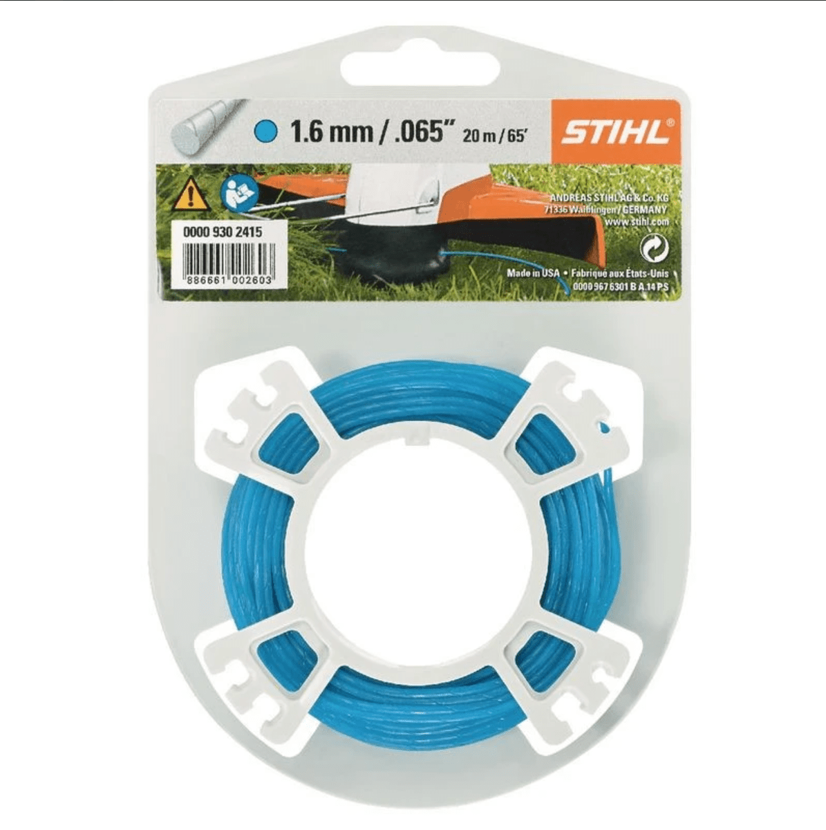 Hilo Corte Redondo 1,6mm x 1,9mt Azul