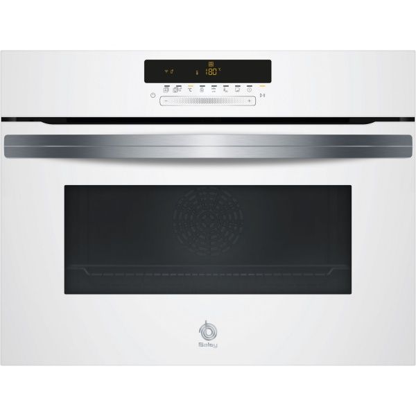 Horno compacto pirolítico Balay 3CB5878B6 , 60 x 45 cm , Cristal blanco
