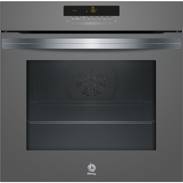 Horno pirolítico Balay 3HB5888A6 , 60 x 60 cm , Cristal gris antracita
