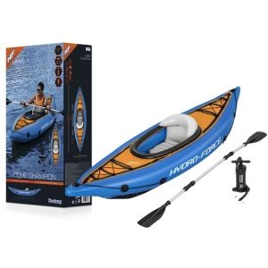 Kayak inflable individual (275 x 81 cm) con remo y bomba de mano - BESTWAY