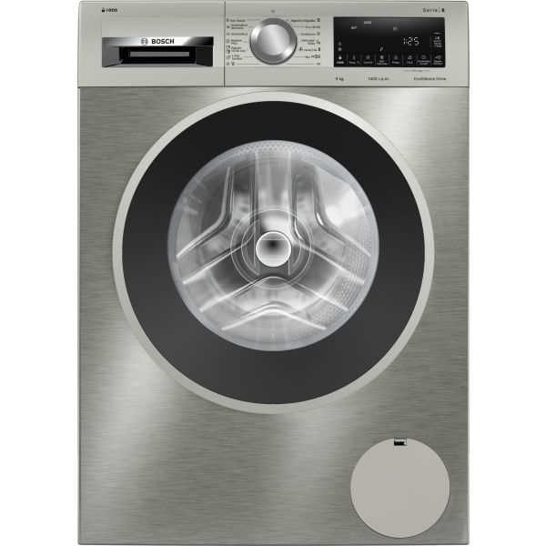 Lavadora de carga frontal Bosch WGG244FXES , 9 kg , 1400 r.p.m. , Acero inoxidable