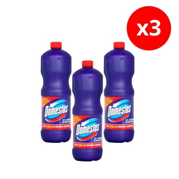 Pack de 3 Limpiador gel higienizante 1250 ml Domestos