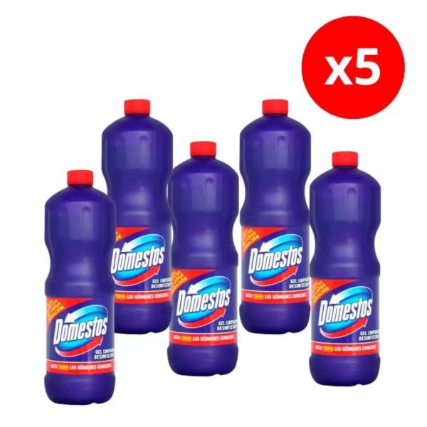 Pack de 5 Limpiador gel higienizante 1250 ml Domestos
