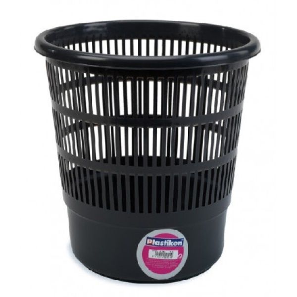 Papelera 16 litros rejilla color negro 77127
