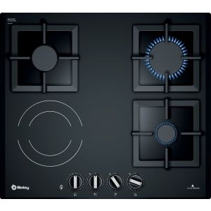 Placa de gas mixta Balay 3ETG667HB , 60 cm , Cristal vitrocerámico , Negro