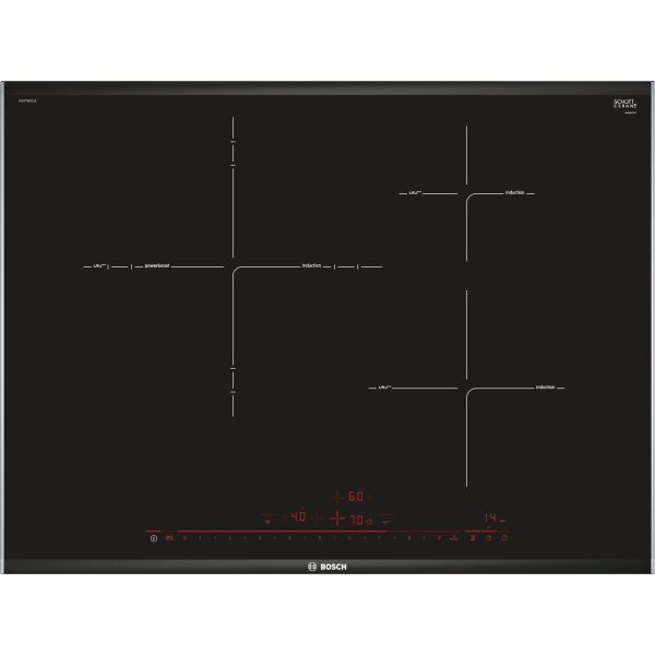 Placa de inducción Bosch PID775DC1E , 70 cm , Negro , sin perfiles