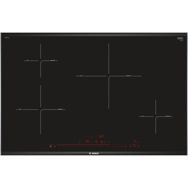 Placa de inducción Bosch PIE875DC1E , 80 cm , Negro , sin perfiles