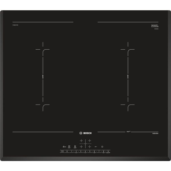 Placa de inducción Bosch PVQ651FC5E , 60 cm , Negro , sin perfiles