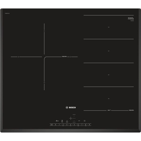 Placa de inducción Bosch PXJ651FC1E , 60 cm , Negro , sin perfiles