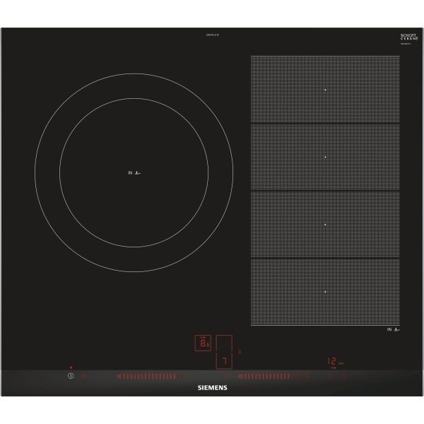 Placa inducción Siemens EX675LJC1E , 60 cm, Negro, con perfiles