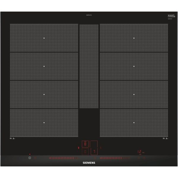 Placa inducción Siemens IQ700 EX675LYC1E, 60 cm, Negro, con perfiles