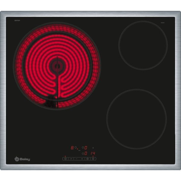 Placa vitrocerámica Balay 3EB715XR , 60 cm , Negro
