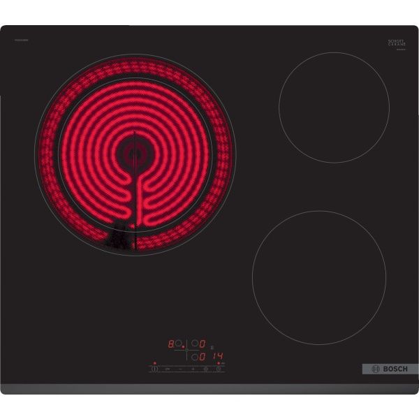 Placa vitrocerámica Bosch PKK631BB8E , 60 cm , Negro , sin perfiles